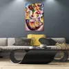 Contemporary Abstract Canvas Art Dance Violin Handmade Landscape Oil Painting Living Room Wall Decor