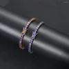 Länkarmband lila tennisarmband 4mm 1 rad cz kubik zirkoniums guld silver färg gåva för män kvinnor isade ut hiphop smycken