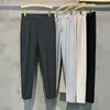 Mens Pants Spring Summer Casual Suit Pant Slim Fit Work Elastic Waist Jogging Trousers Male Black Grey Plus Size 40 42 230614