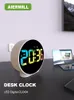 Часы напольных часов Aierwill N16 Круглые будильники с календарем для дремоты 12 24 ч -недели цифровые светодиодные столы для спальни прикроватная полка 230613