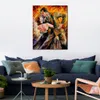 Vibrant Street Art on Canvas Classical Tango Handmade Contemporary Oil Painting for Living Room Wall