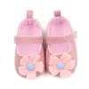 First Walkers Baby Girls Princess Shoes Premium Flats Sola de Borracha Infantil Flor Couro PU Sapato de Berço Infantil para Nascidos