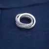 Designer Charme Gtm.s925 Sterling Silber Carter Drei Ring Womens Stil Vielseitiger Kreis Multi -Layered Personalisierte Finger