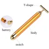 Slimming Face care 24k Gold Facial Wrinkle Lift Bar Vibration Beauty Equipment Facial Roller Massager Vibration Energy Bar