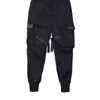 Heren Broek Linten Harem Joggers Mannen Cargo Streetwear Hip Hop Casual Zakken Track Mannelijke Harajuku Mode Broek 230614