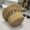 Hombres Diseñadores Sombreros de cubo Moda Fedora Marca de lujo Sombrero de paja Mujeres Casual Trendy Full F Letras Hierba Trenza Gorras Sombrilla de verano Sombreros para el sol