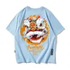 2023 Designer Style chinois Lion Head T-shirt Mens National Fashion Loose Large Men Clothing