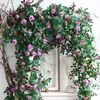 Fleurs séchées Fleurs artificielles rose Plantes vigneSuspension Guirlande de Soie Plante Verte Maison Jardin Mur Clôture Mariage Anniversaire Décor 180cm71inch 230613