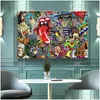 Schilderijen Graffiti Street Art Muziek Collage Abstracte Figuur Foto Canvas Schilderij Muur Poster Prints Voor Woonkamer Decor Geen Fram Dhsir