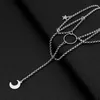 Gothic Mode Sierlijke Ketting Crescent Moon en Sterren Choker Heks Ketting Zilver Kleur Hanger Punk Sieraden Vrouwen Gift