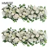 Torkade blommor Anpassa konstgjorda blommor White Rose Peony Flower Arrangement Bröllopsbord Centerpiece Ball Party Arch Decor Bakgrund 230613