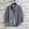 メンズカジュアルシャツ2023春の長袖レッドブラックシャツの男性スリムフィットトップヴィンテージ韓国のファッション服M-3xl