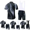 Bisiklet Jersey Seti hızlı kuru elastik örgü kumaş kısa kollu bisiklet gömlekleri nefes alabilen bisiklet giysileri erkekler için, black2