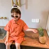 衣類は子供用服の男の子のジャンプスーツの赤ちゃんの夏のジャンプスーツ薄いウエスタンスタイル韓国の子供の夏の服ファッション230613