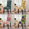 Stoelhoezen Hoes in Mandala-stijl Rekbaar Elastisch Eetkamer Hoes Stretch Keukenkrukken Seat Home Decor De Chaise