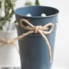 Planters Pots Plant Holder Retro Color Rope Bowknot Design Flower Bucket Durable Plant Pot Garden Supply For Yard R230614