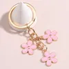 Keychains 10PCS Summer Selling Colorful Flower For Women Bag Pendant Car Key Ring Chain