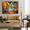 Contemporary Canvas Art Living Room Decor Etude in Red Hand Painted Oil Painting Landscape Vibrant