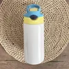 FedEx DIY Cup Sublimation 12oz Watter Bottle Rostfritt stål Sippy Cup Straw Cups Bra kvalitet för barnen FHWEL