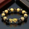 Bracelets Feng Shui Men's Lucky Prayer Beads Bracelet for Men Women Wristband Gold Color Wealth and Good Luck Changing R230614