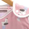 Uyku Tulumları Çanta Pamuklu Altı Katmanlı Gazlı Gazlı Çocuk Bebek Yelek Bebek UNISEX SLEVENS Giyilebilir Battaniye R230614