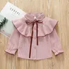 Kids Shirts Spring Summer Cotton Blouse for Big Girls Striped Clothes Children Long Sleeve School Girl Shirt Kids Tops 2-8 Years 230613