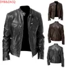 Men's Jackets DYB ZACQ Spring Autumn Genuine Leather Jacket Men Streetweaar Sheepskin Coat Man Moto Biker Vintage Leather Jackets S-5XL 230613