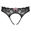 Men's G Strings Panties Crotchless Briefs Floral Lace Sexy G-string Underpants Bowknot T-back Sissy Male Gay Underwear Open BuThongs