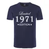 T-shirts pour hommes fabriqués en 1971 T-shirts hauts édition limitée à manches courtes t-shirts d'anniversaire drôles pour hommes