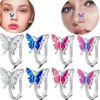 Casual Butterfly Nose Clip Fashion Personalized U-shaped False Nose Ring Faux Nose Piercing Jewelry for Women