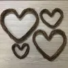 Decorative Flowers Heart-Shaped Rattan Wreaths Natural Twig Vine Rustic Vintage Decoration For Flower Shop Door Hanging