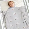 Blankets Swaddling s Breathable born Boy Girl Swaddle Wrap Receiving 10080cm Infant Cotton Knitted Stroller Bassinet Nursery Quilts 230613