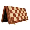 Jeux d'échecs Jeu d'échecs en bois de qualité supérieure pliant grand travail manuel traditionnel pièces en bois massif échiquier en noyer enfants cadeau jeu de société 230615