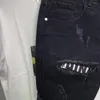 Pantaloncini da uomo Toppa con foro da uomo Jeans slim coreani Pantaloni corti Piedi Denim nero per uomo Cowboy Teenager Designer