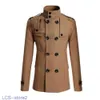 Erkekler trençkotlar erkek rüzgarlık palto düz renkli çift göğüslü yün yün palto resmi iş kış dış ceketi iş için gündelik kıyafet 221121
