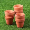 Decorative Objects Figurines 12Pcs 3x3cm Small Mini Terracotta Pot Clay Ceramic Pottery Planter Flower Pots Succulent Nursery Pots for Flower Plants Crafts 230614