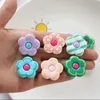 装飾的なオブジェクト図形の花の花の樹脂装飾クラフトカワイイフラットバックカボチョンスクラップブックDIYアクセサリーボタン卸売230614