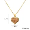 Klassisk design Kvinnor Style Micro Pave Heart Necklace Jewelry for Gift