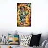 Modern Impression Canvas Art Clown Contemporary Oil Painting Street Handmade Restaurant Decor