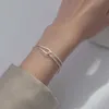 Armbänder Trendy Einfache Licht Luxus Legierung Geometrie Kette Für Frauen Pflaume Dendritischen Täglichen Geburtstag Schmuck R230614