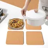 Table Mats High Density Thick Square Cork Pad For Dishes 8 Inch Heat Resistant