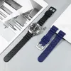 Bracelets de montres Bracelet de rechange universel à interface plate 20/22 mm Bracelet de montre en silicone souple étanche