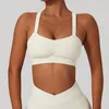 Atuendo de Yoga Sujetador deportivo Top Gym Fitness Mujeres Running Crop Tops Push Up Entrenamiento Chaleco acolchado Soporte fuerte Activewear a prueba de golpes