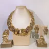 Wedding Jewelry Sets African Jewelry Set Nigerian Wedding Costume Necklace Earrings Bangle Ring 230613