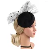 Bandanas Womens Fashion Dress Tea Party Hat Hats Women's Fascinators Vintage 16X13X5CM Claret Wool Woman