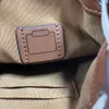 COABAG Regenbogen-Tragetasche mit Kordelzug, C-Buchstabenprägung, Lederhandtasche, klassische Luxus-Eimertaschen, Clutch-Geldbörse, Designer-Handtaschen, Umhängetasche