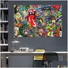 Paintings Graffiti Street Art Music Collage Abstract Figure Picture Canvas Painting Wall Poster Prints For Living Room Decor No Fram Dhsir