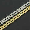 Łańcuchy biżuterii hip -hopowe pełne cZ inkrustowani kubański łańcuch Naszyjnik moda punkowy kołnierz w stylu 18k złoty kolor akcesoria