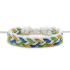 Bohème pur coton tissé Bracelet pour femmes INS Style mélange couleur réglable Bracelet arc-en-ciel tissé Bracelet bijoux de mode
