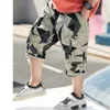 Shorts EACHIN Jungen Sommer Lose Hosen Teenager Hosen Casual Cargo Short Kinder Elastische Taille Baumwolle 230613